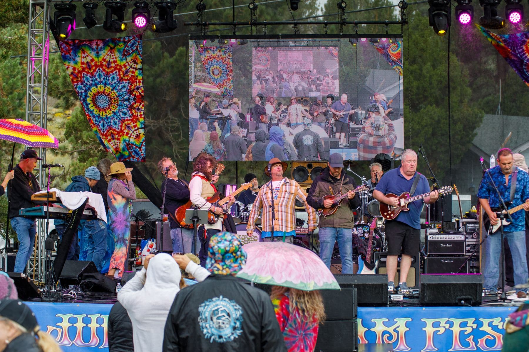 Hempstring performing on stage at June Lake Jam Fest
