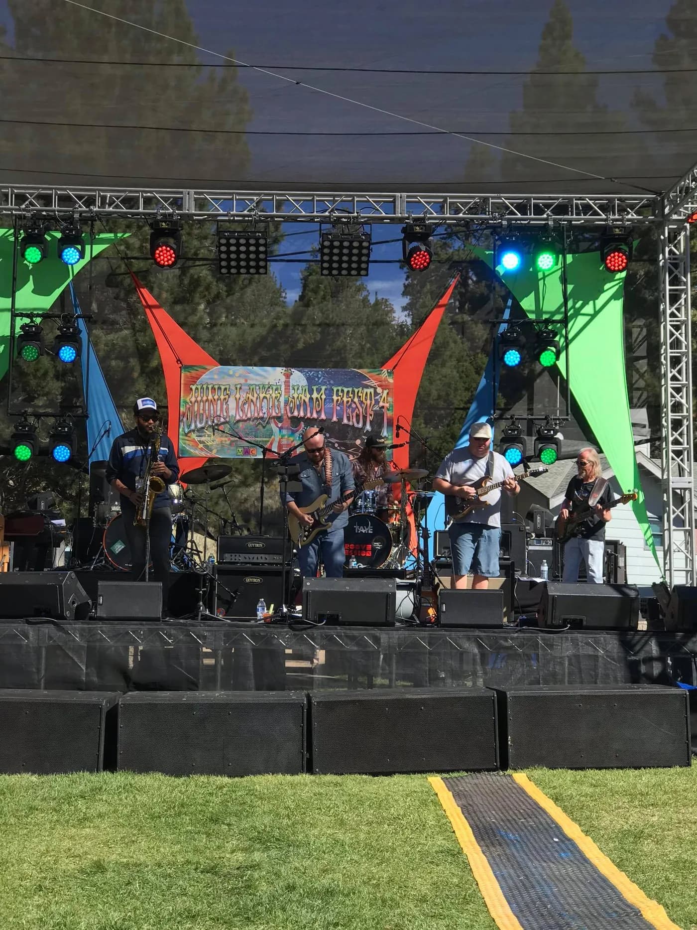 Brett Davis Experience performing on the June Lake Jam Fest stage, 2018.
